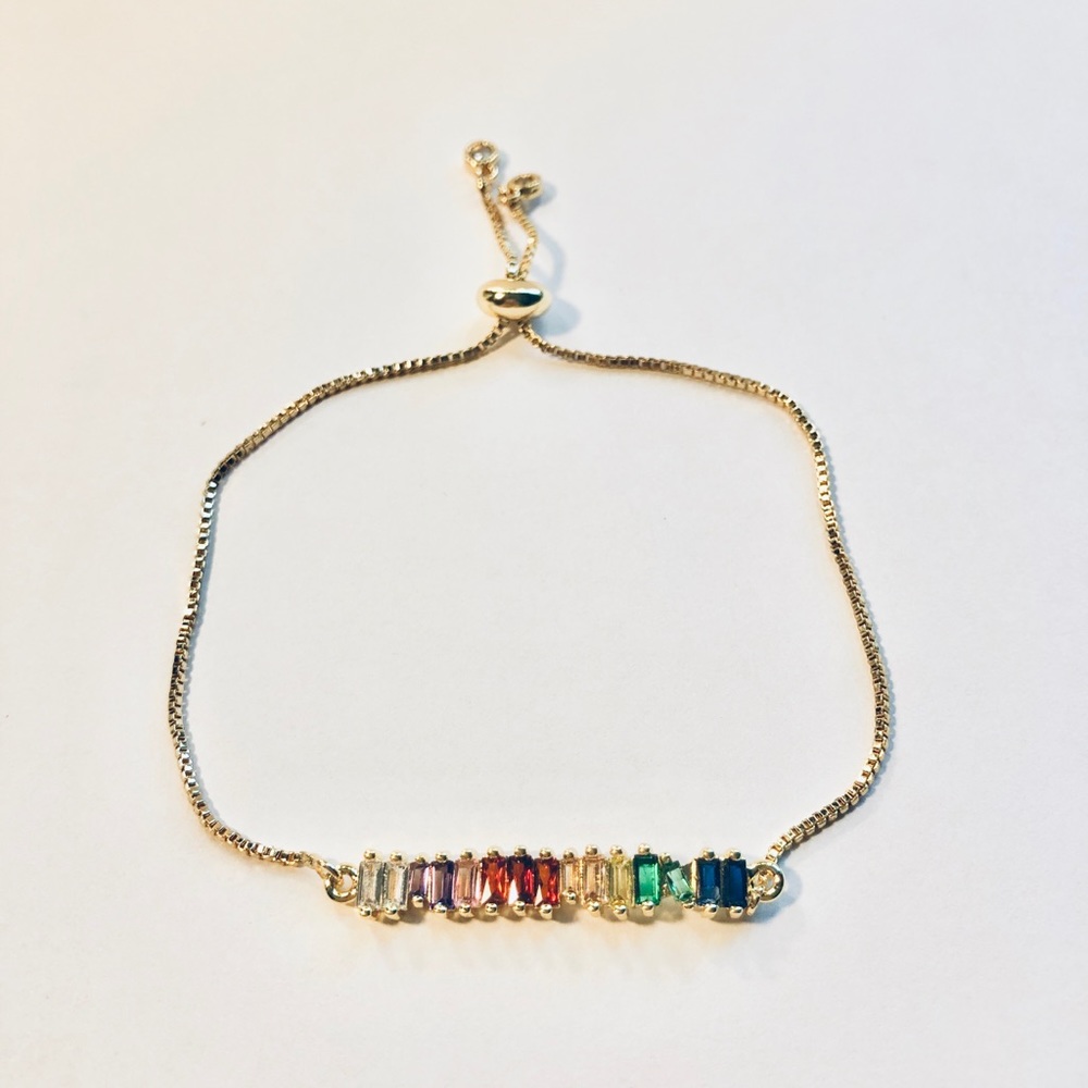 Rainbow adjustable bracelet